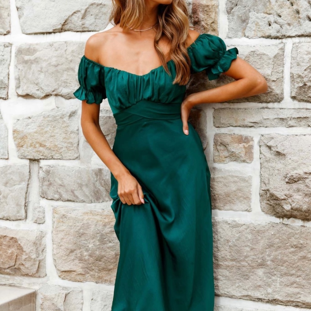 Forest green dress